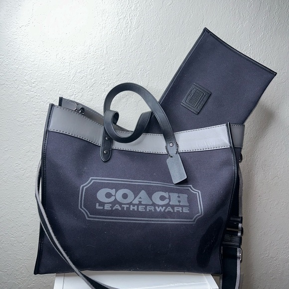 Coach Handbags - Coach navy blue overnight or work bag